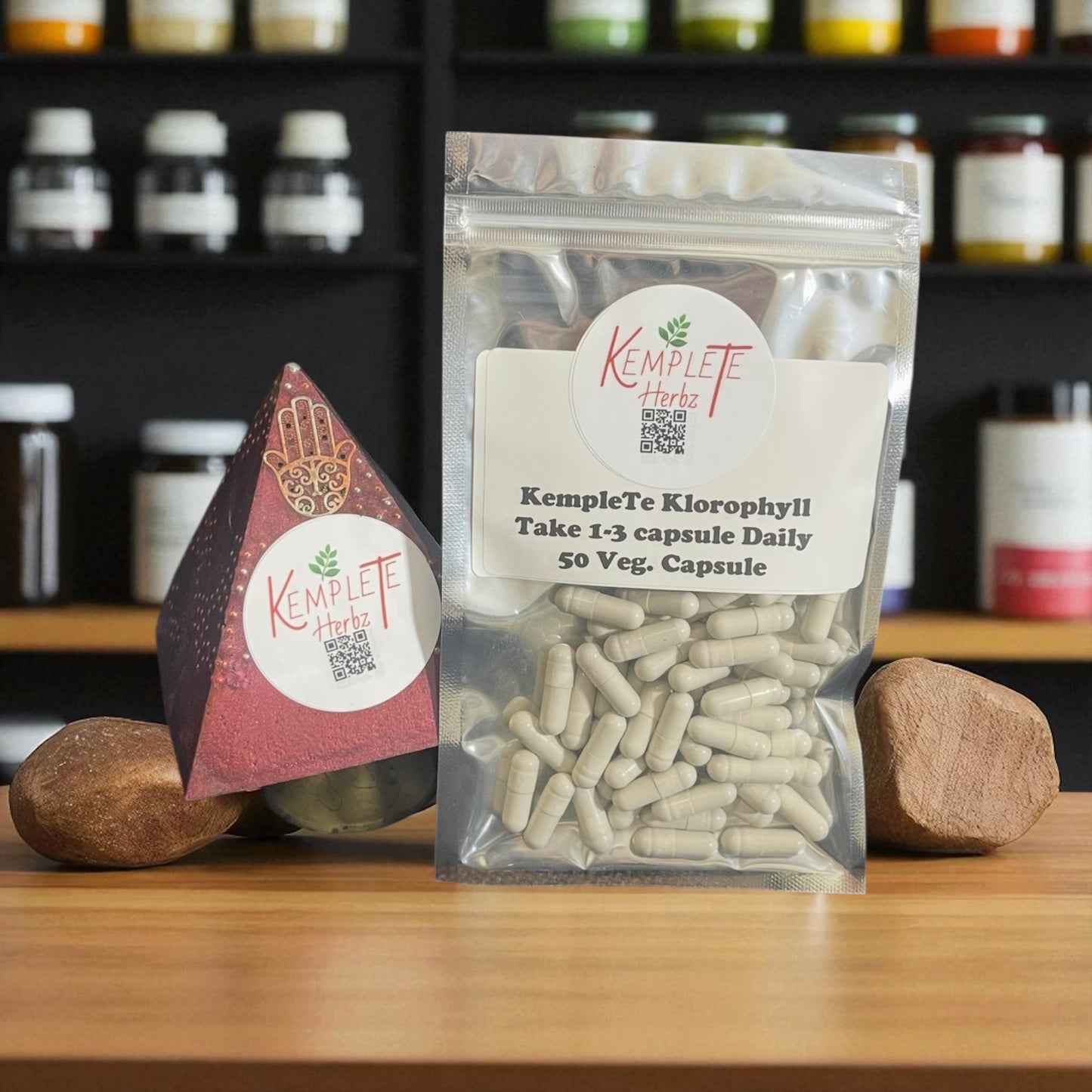 🌱 KempleTe Klorophyll / Chlorophyll Plus Hoodia Gordonii, Cactus & Mushrooms (50 Capsules) 🌱